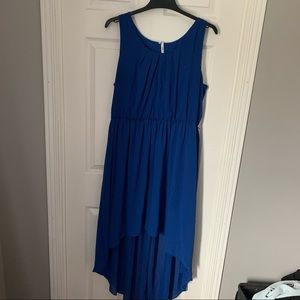 Dark Blue High-low Dress